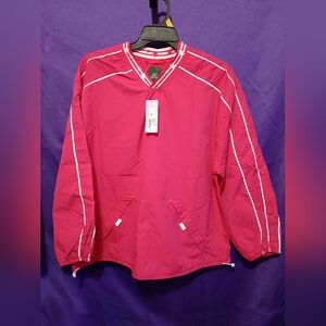 Bright Berry-Reddish Pink Pullover Windbreaker